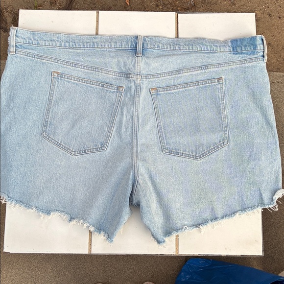 New Abercrombie & Fitch The Dad Short Size 37 / 24 High Rise Blue Jean Shorts - Picture 10 of 10